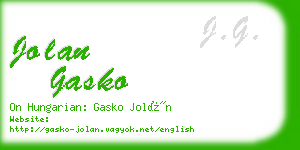 jolan gasko business card